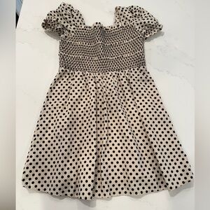 J. Crew crewcuts girls black and off-white polka dot dress size 10